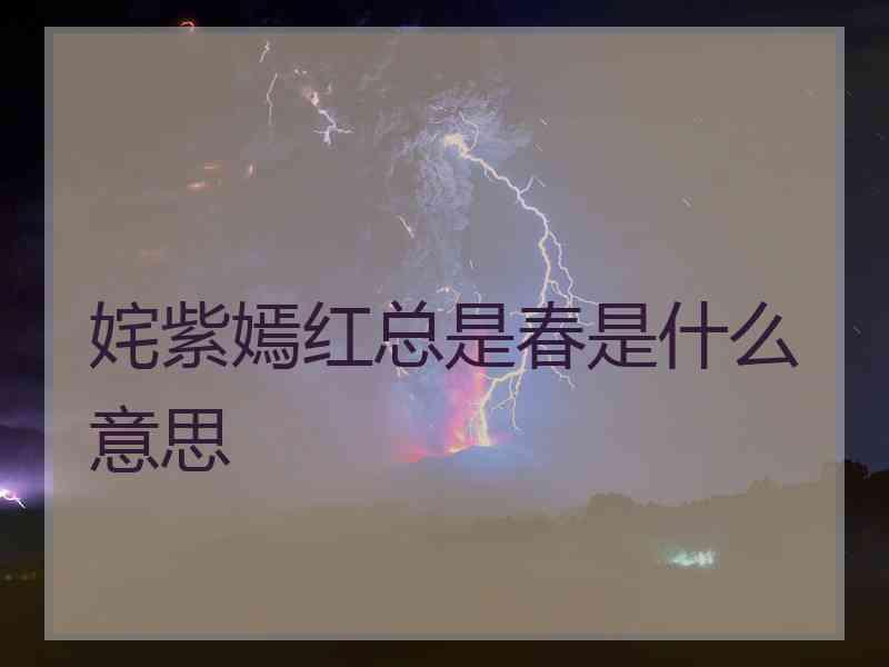 姹紫嫣红总是春是什么意思