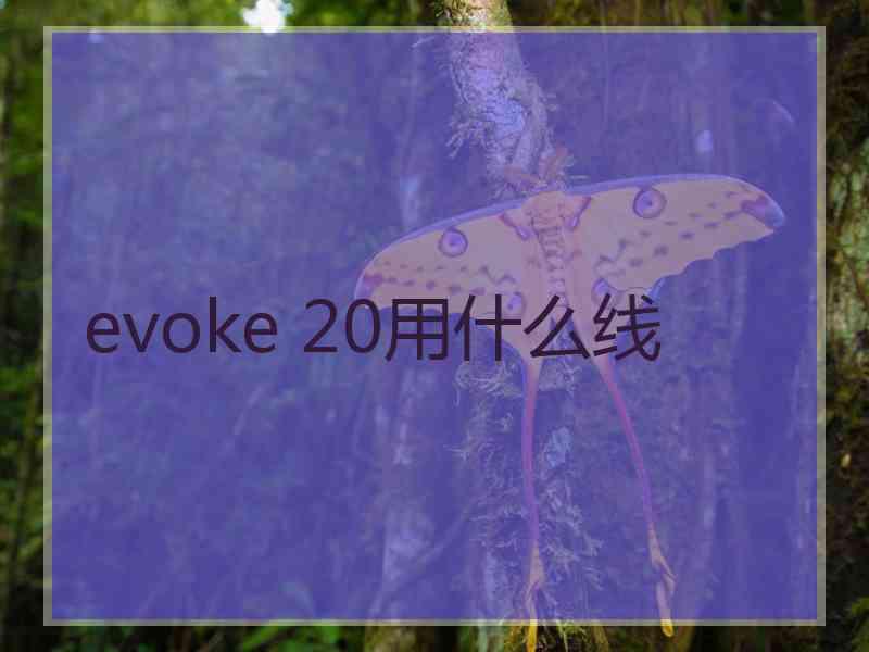 evoke 20用什么线