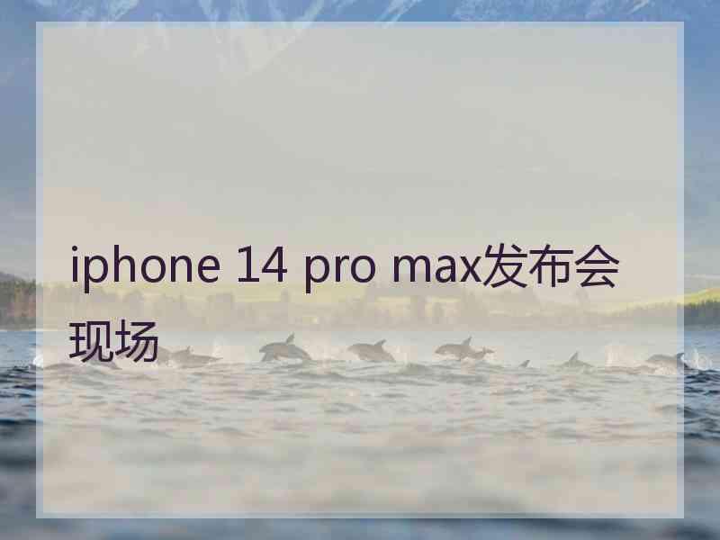 iphone 14 pro max发布会现场