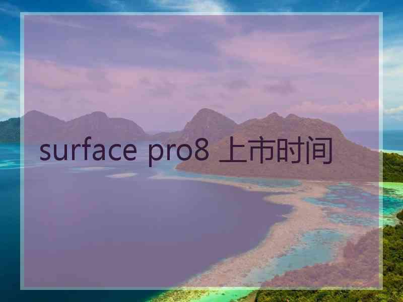 surface pro8 上市时间