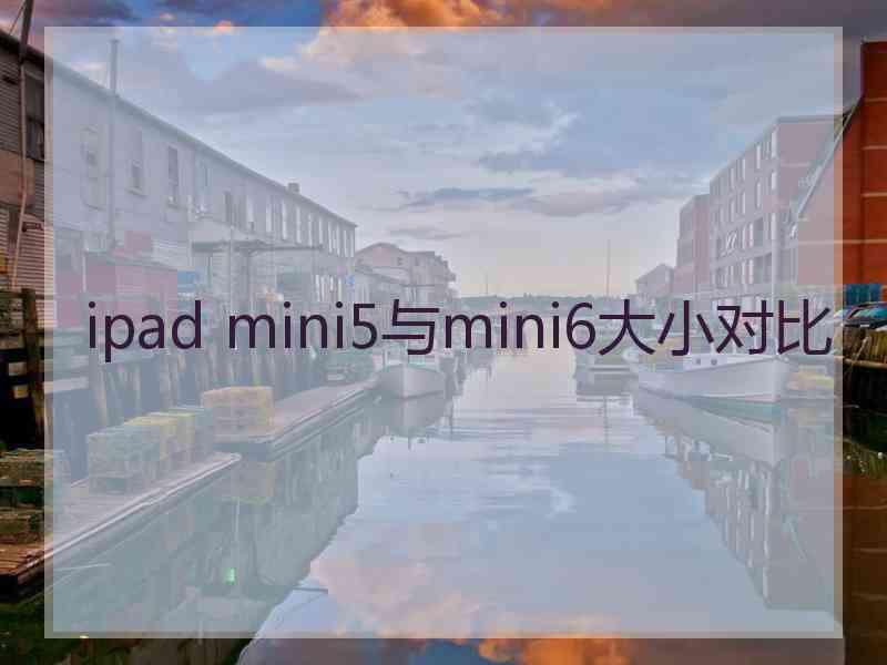 ipad mini5与mini6大小对比