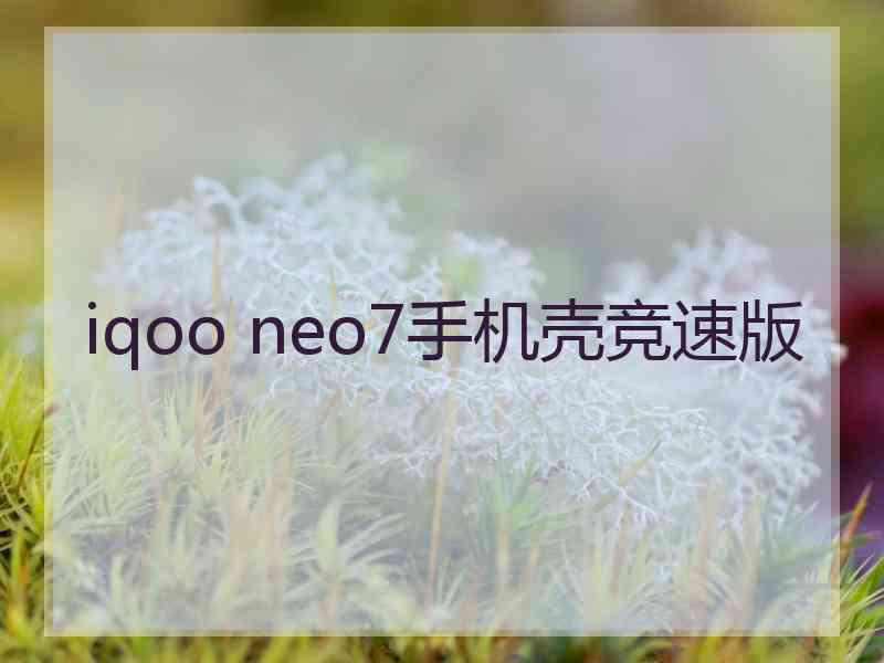 iqoo neo7手机壳竞速版