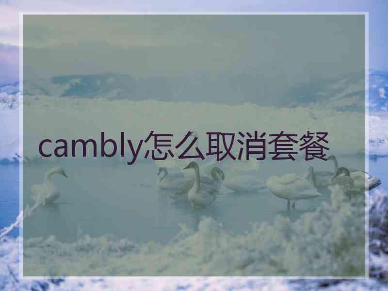 cambly怎么取消套餐