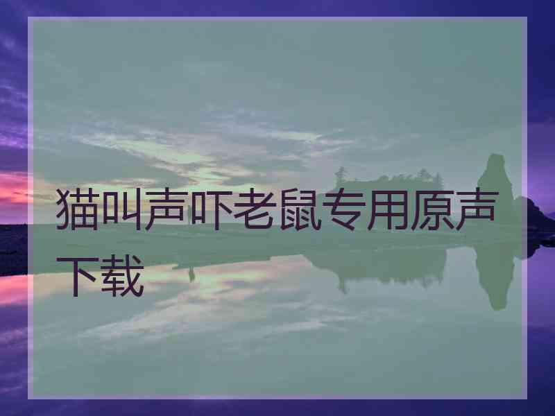 猫叫声吓老鼠专用原声下载