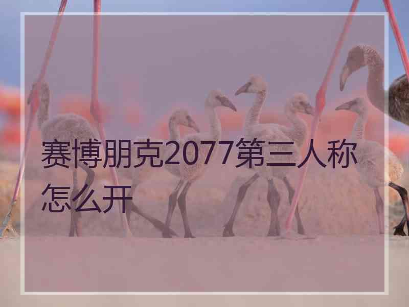 赛博朋克2077第三人称怎么开