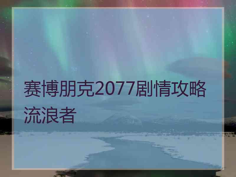 赛博朋克2077剧情攻略流浪者