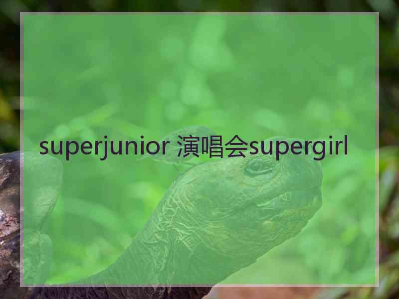 superjunior 演唱会supergirl