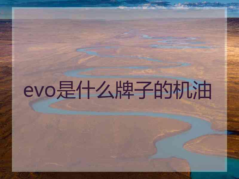 evo是什么牌子的机油