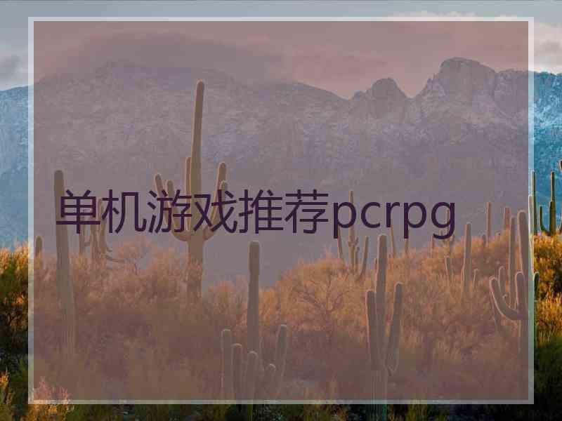 单机游戏推荐pcrpg