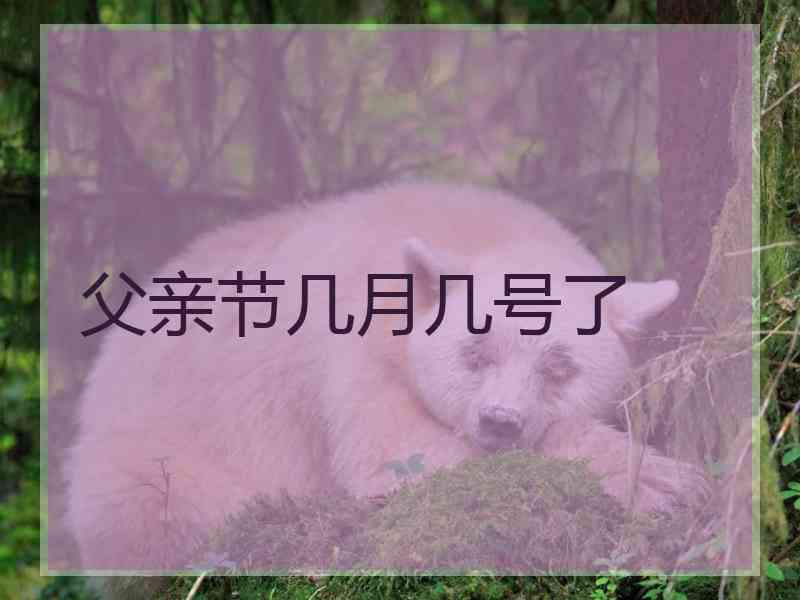 父亲节几月几号了