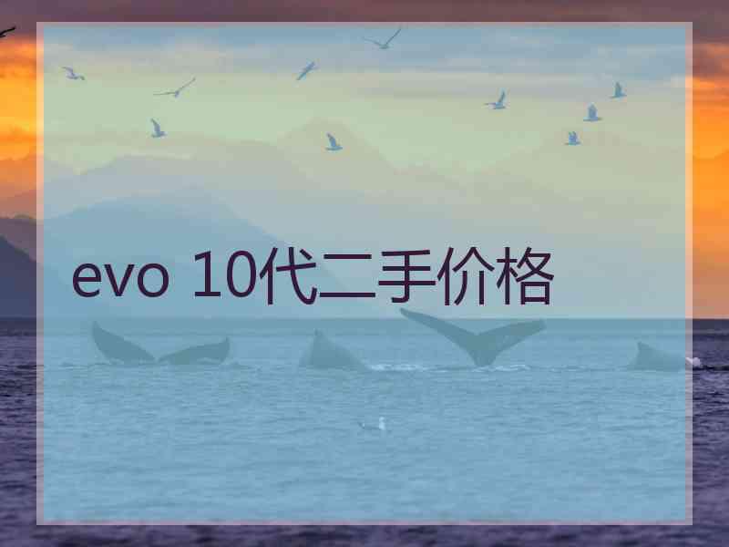 evo 10代二手价格