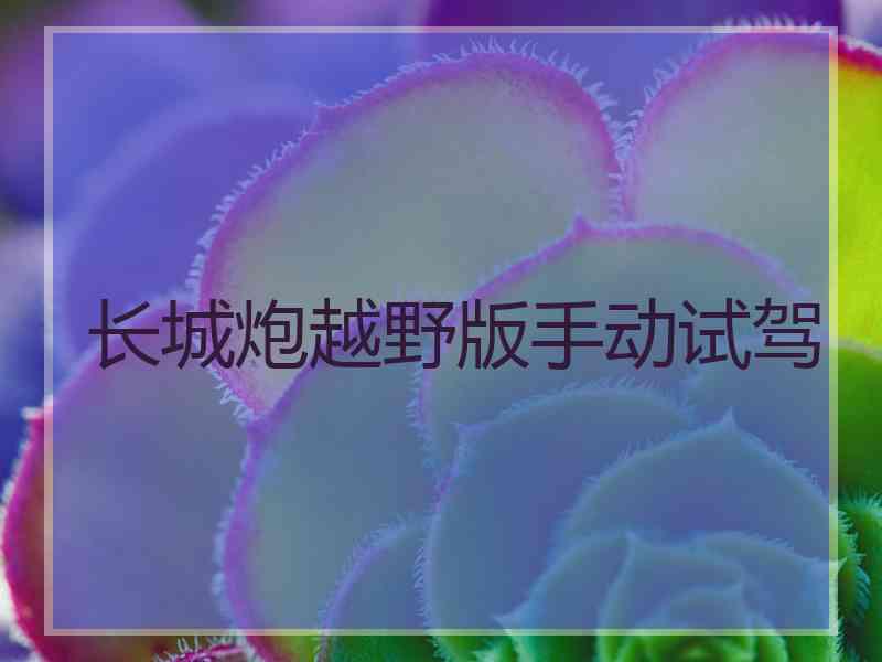 长城炮越野版手动试驾