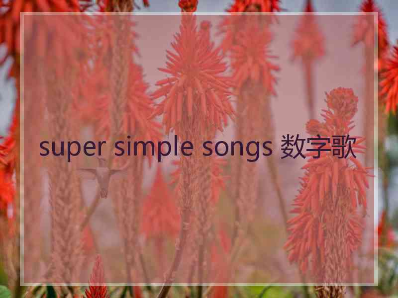 super simple songs 数字歌