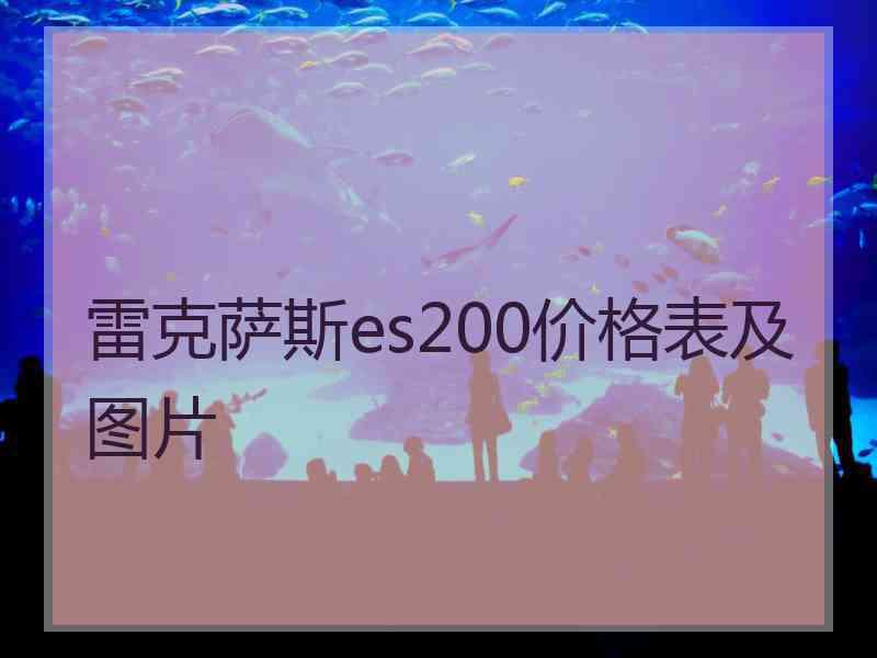 雷克萨斯es200价格表及图片