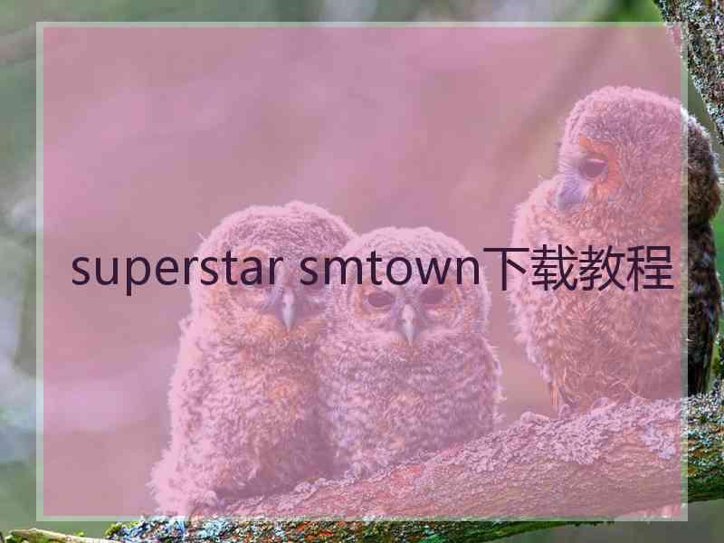 superstar smtown下载教程