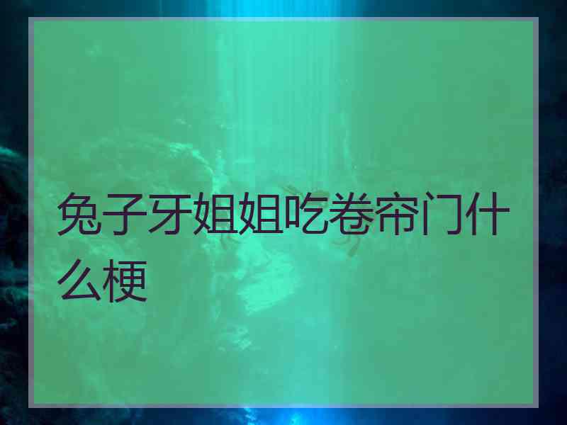 兔子牙姐姐吃卷帘门什么梗