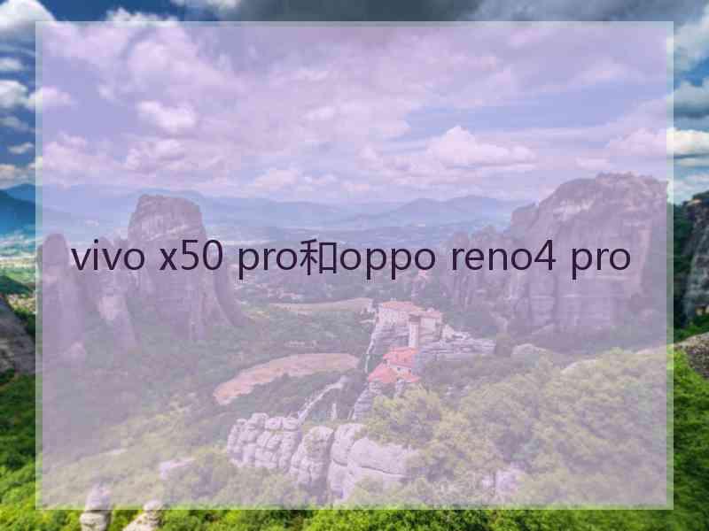 vivo x50 pro和oppo reno4 pro