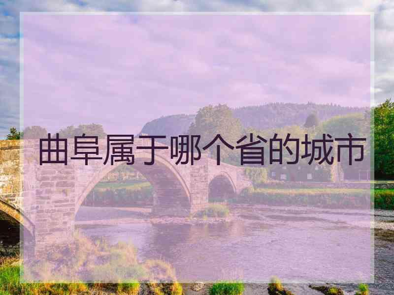 曲阜属于哪个省的城市