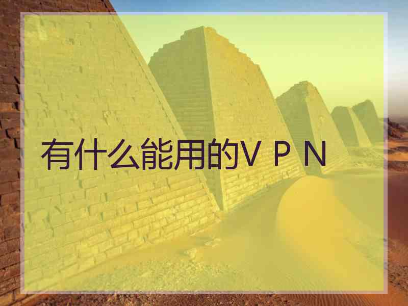 有什么能用的V P N