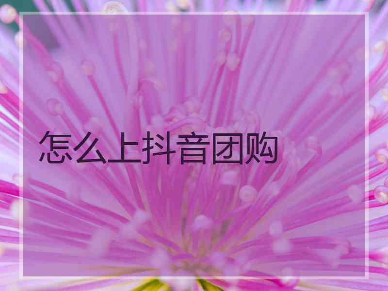 怎么上抖音团购