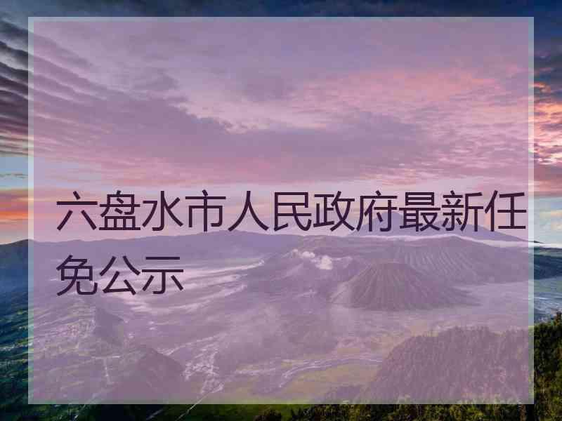 六盘水市人民政府最新任免公示