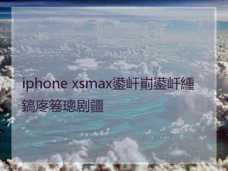 iphone xsmax鍙屽崱鍙屽緟鎬庝箞璁剧疆