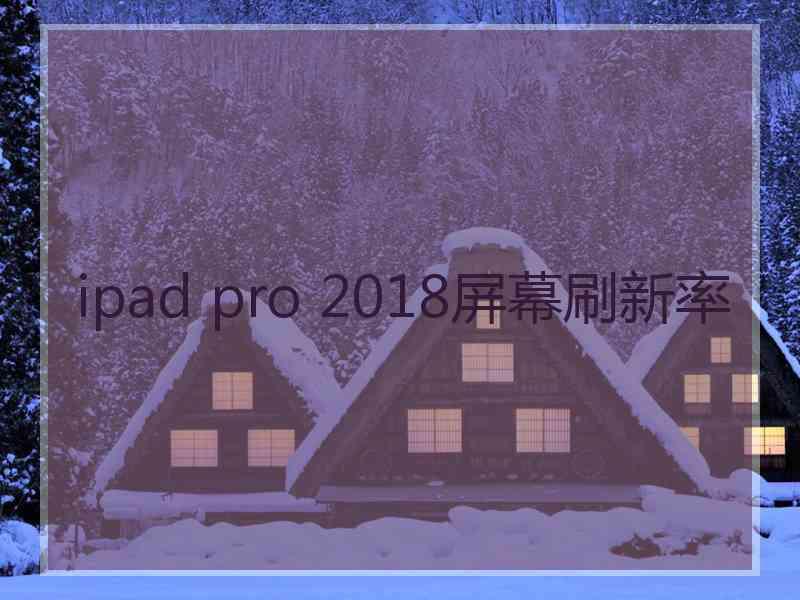 ipad pro 2018屏幕刷新率