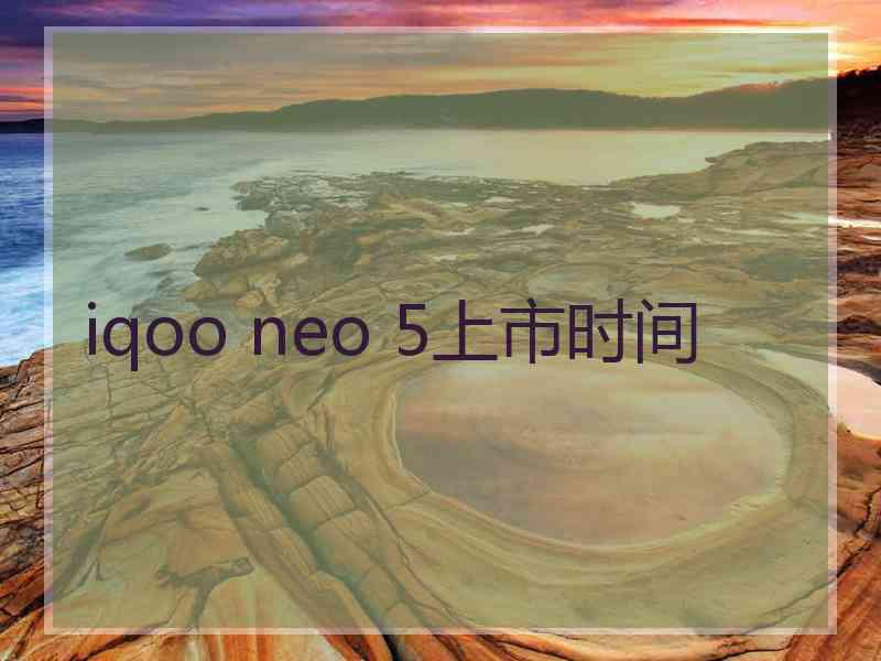 iqoo neo 5上市时间