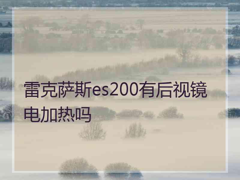 雷克萨斯es200有后视镜电加热吗