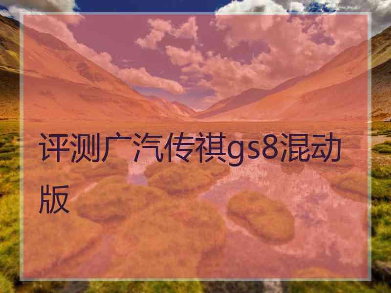 评测广汽传祺gs8混动版