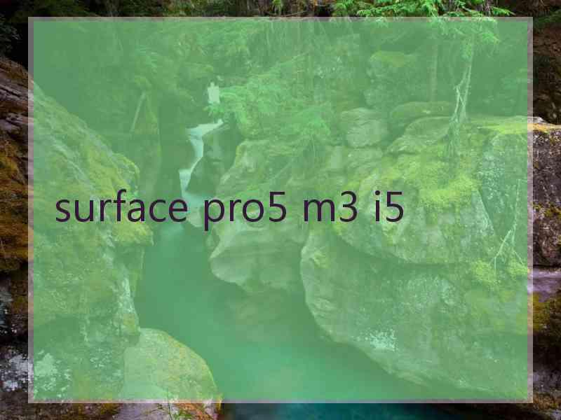 surface pro5 m3 i5