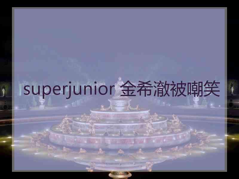 superjunior 金希澈被嘲笑