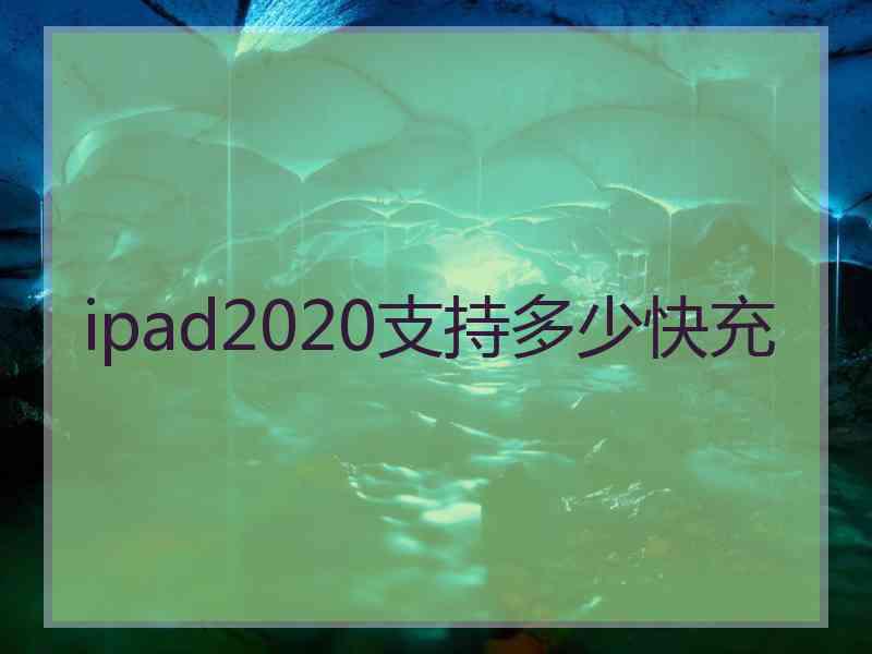 ipad2020支持多少快充