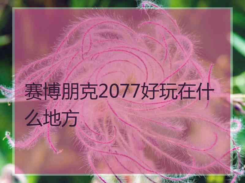 赛博朋克2077好玩在什么地方