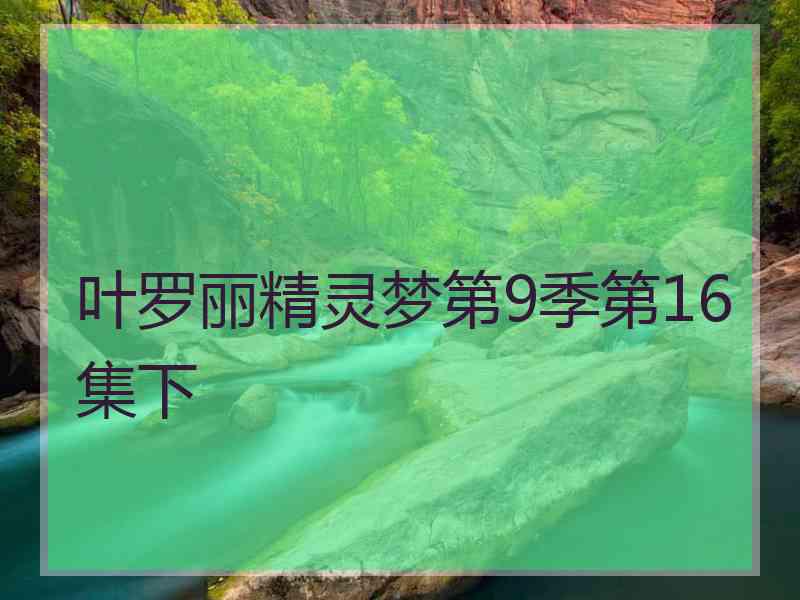 叶罗丽精灵梦第9季第16集下