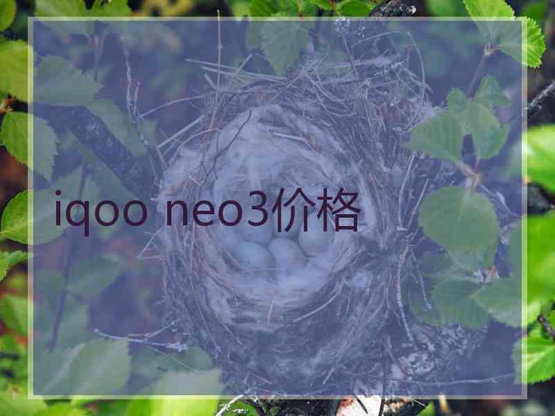 iqoo neo3价格