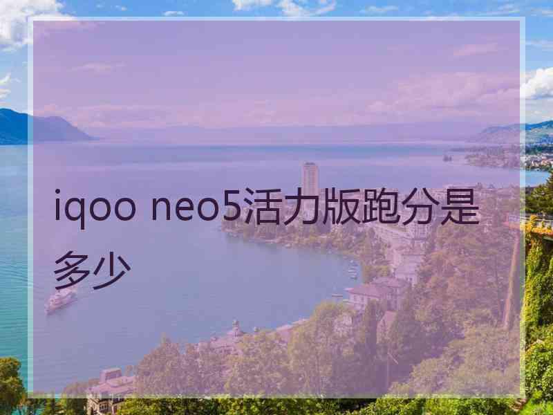 iqoo neo5活力版跑分是多少