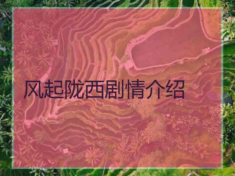 风起陇西剧情介绍