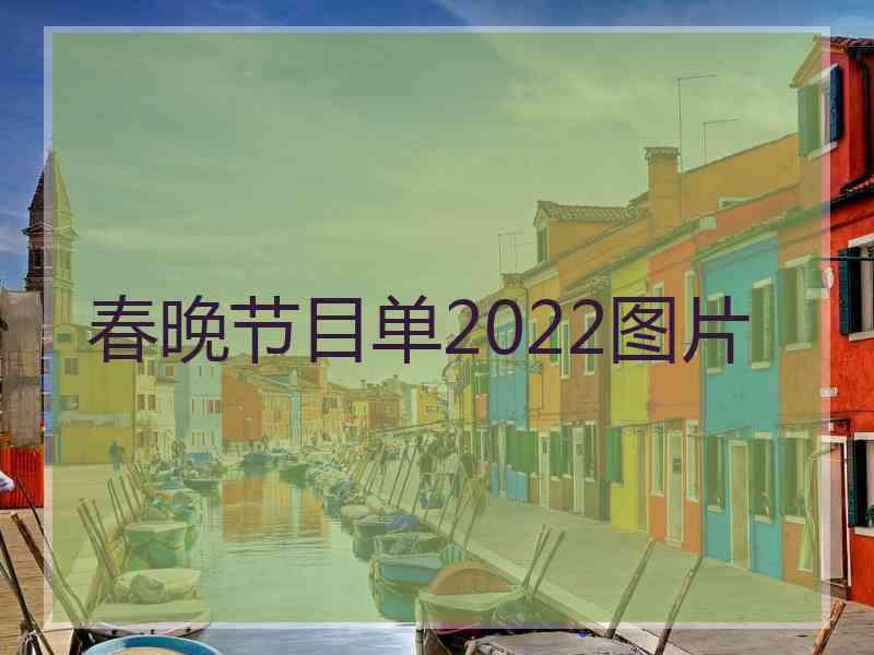 春晚节目单2022图片