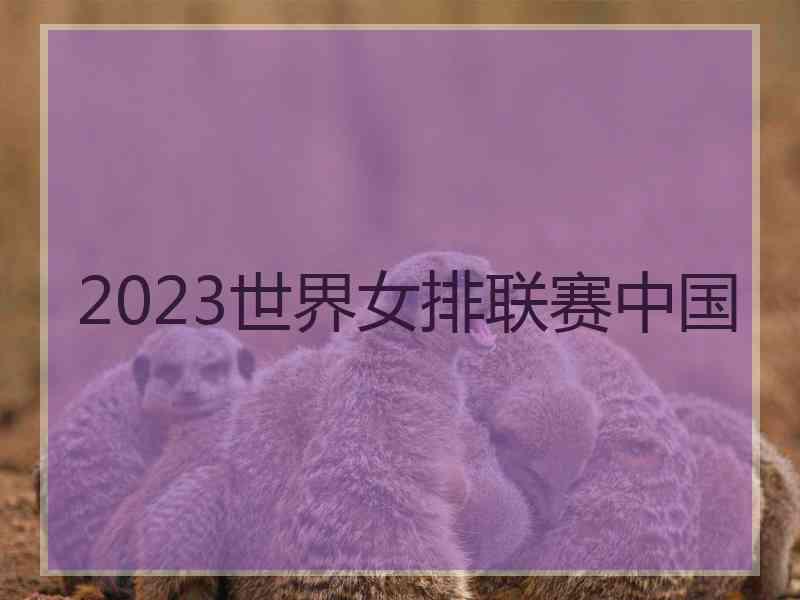 2023世界女排联赛中国