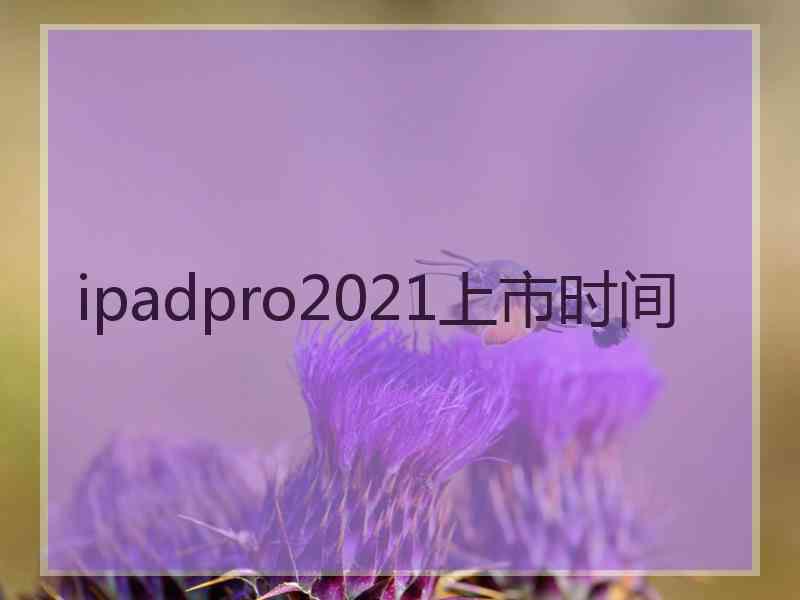 ipadpro2021上市时间