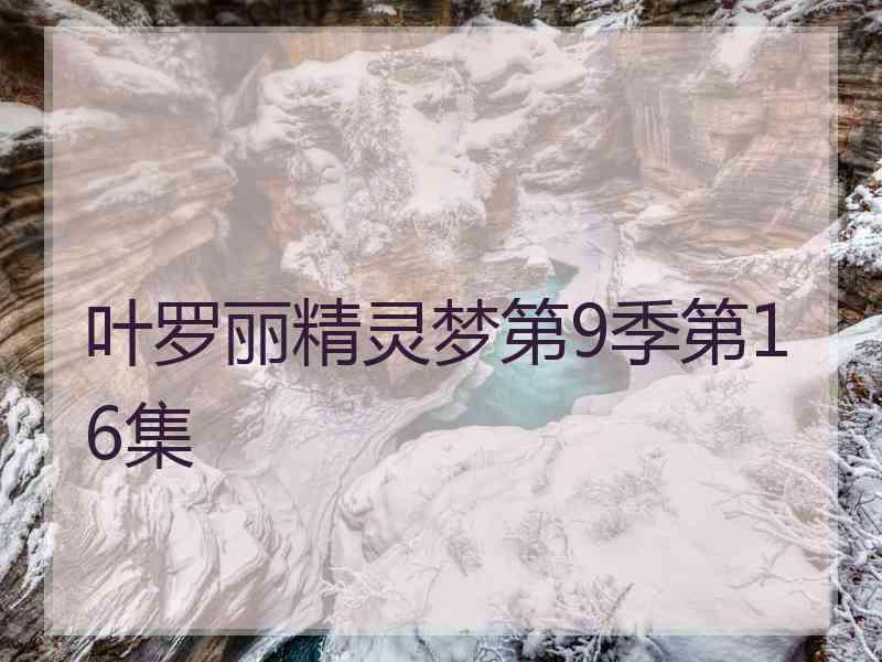 叶罗丽精灵梦第9季第16集