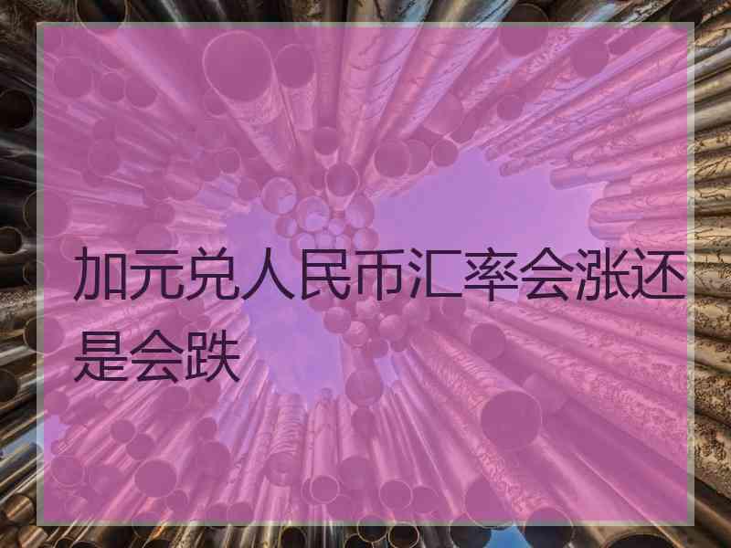 加元兑人民币汇率会涨还是会跌