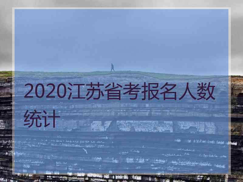 2020江苏省考报名人数统计