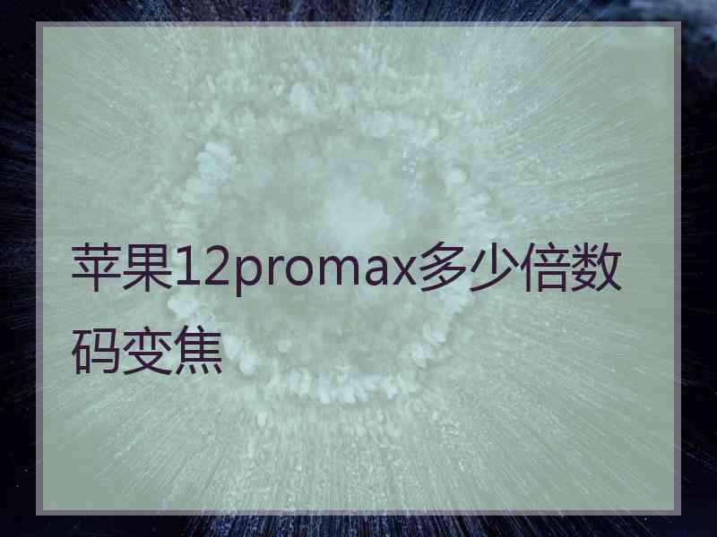 苹果12promax多少倍数码变焦