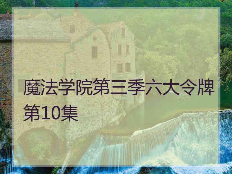 魔法学院第三季六大令牌第10集