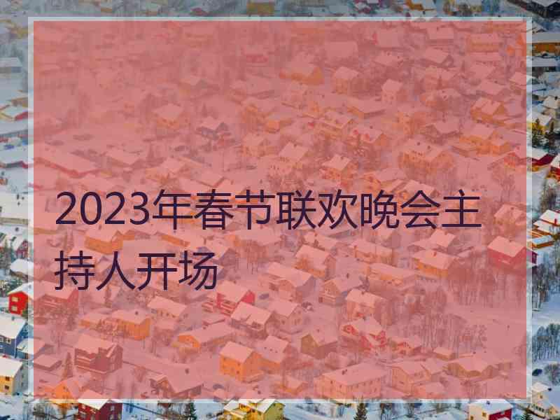 2023年春节联欢晚会主持人开场
