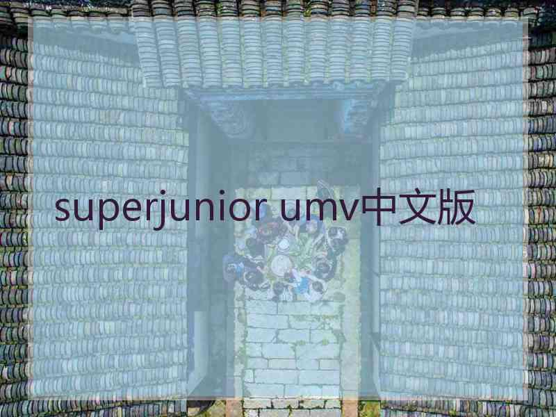 superjunior umv中文版