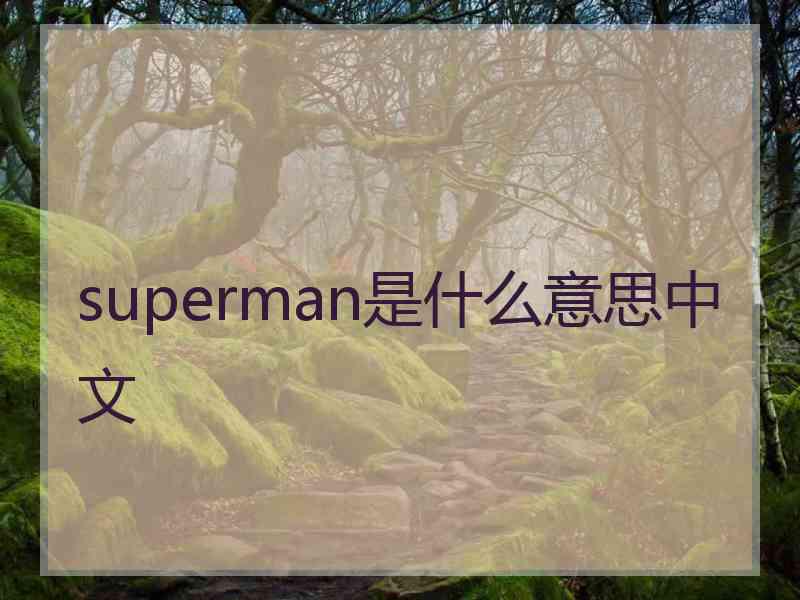 superman是什么意思中文