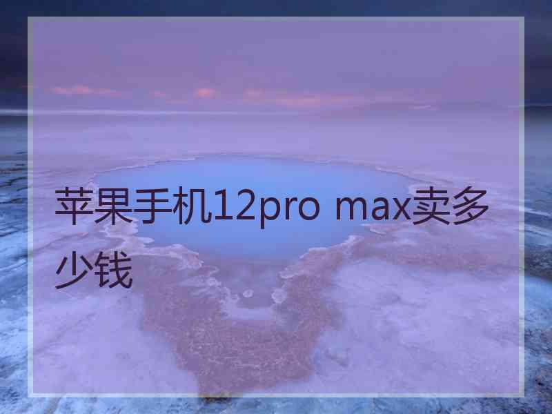 苹果手机12pro max卖多少钱